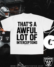 Load image into Gallery viewer, Awful Lot Of Interceptions Tee