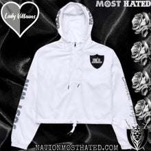 Load image into Gallery viewer, Ladies Most Hated  Cropped Windbreaker(White)